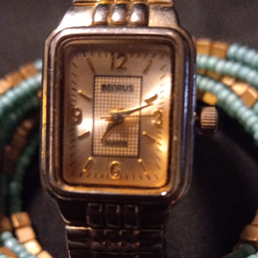 Benrus Gold Rectangular Watch